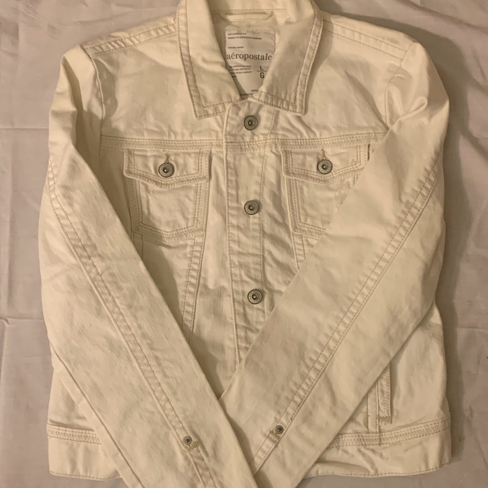 NWOT aéropostale White Denim Jacket